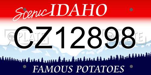 CZ12898 Idaho License Plate