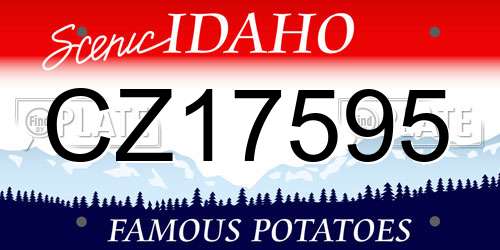 CZ17595 Idaho License Plate