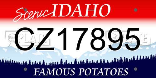 CZ17895 Idaho License Plate