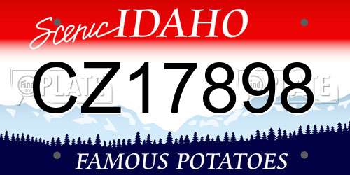 CZ17898 Idaho License Plate