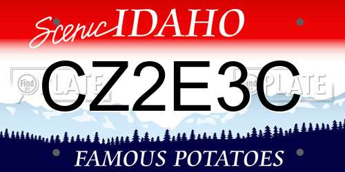 CZ2E3C Idaho License Plate