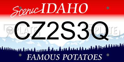 CZ2S3Q Idaho License Plate
