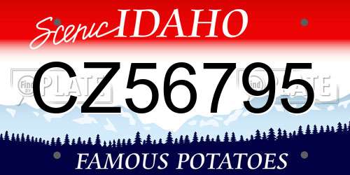 CZ56795 Idaho License Plate
