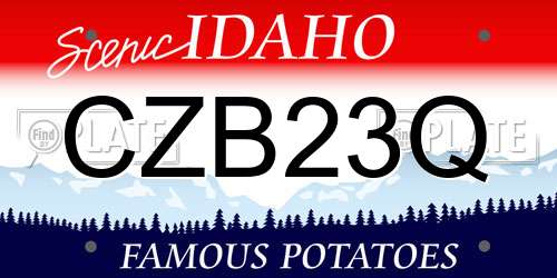 CZB23Q Idaho License Plate