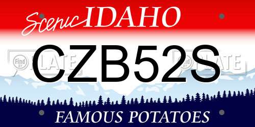 CZB52S Idaho License Plate