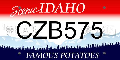 CZB575 Idaho License Plate