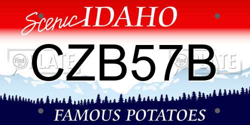 CZB57B Idaho License Plate