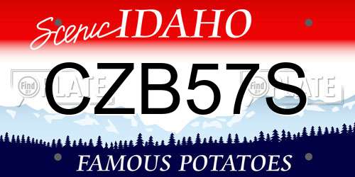 CZB57S Idaho License Plate