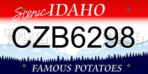 CZB6298 Idaho License Plate