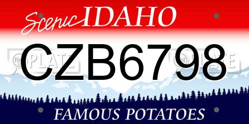 CZB6798 Idaho License Plate