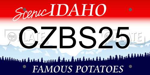CZBS25 Idaho License Plate