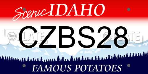 CZBS28 Idaho License Plate