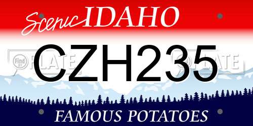 CZH235 Idaho License Plate