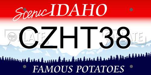 CZHT38 Idaho License Plate
