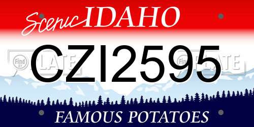 CZI2595 Idaho License Plate