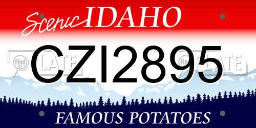CZI2895 Idaho License Plate