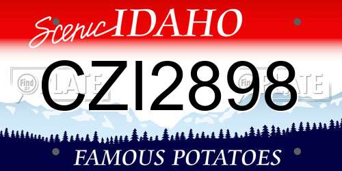 CZI2898 Idaho License Plate
