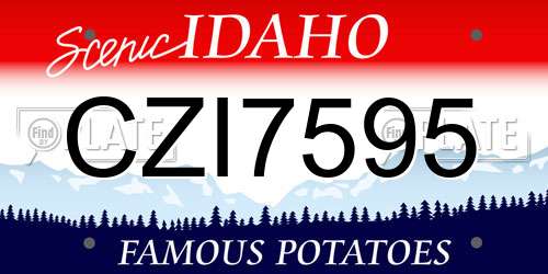 CZI7595 Idaho License Plate