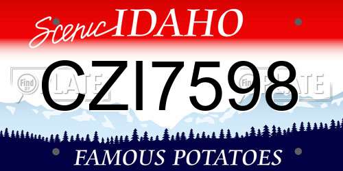 CZI7598 Idaho License Plate