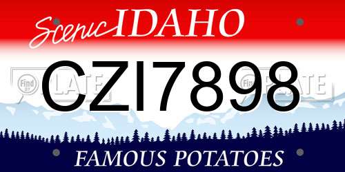 CZI7898 Idaho License Plate