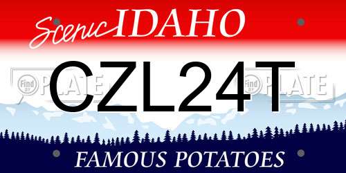 CZL24T Idaho License Plate