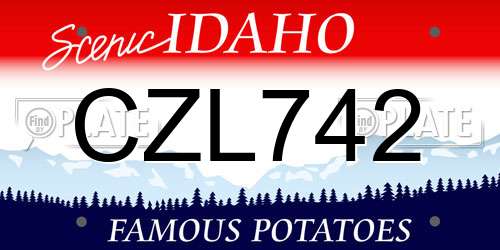 CZL742 Idaho License Plate