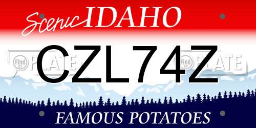 CZL74Z Idaho License Plate