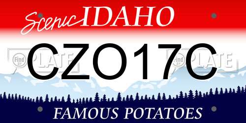 CZO17C Idaho License Plate