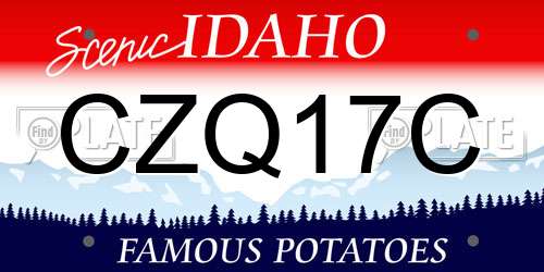 CZQ17C Idaho License Plate