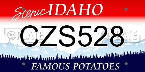 CZS528 Idaho License Plate