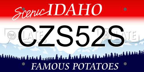 CZS52S Idaho License Plate