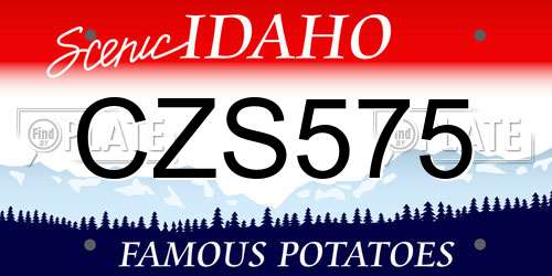 CZS575 Idaho License Plate
