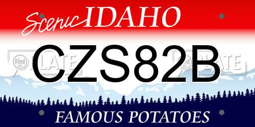 CZS82B Idaho License Plate