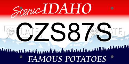 CZS87S Idaho License Plate