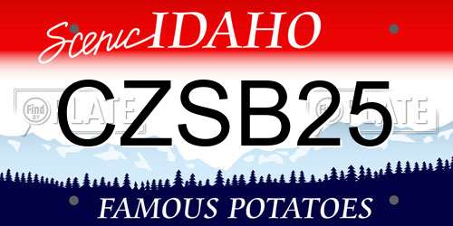 CZSB25 Idaho License Plate