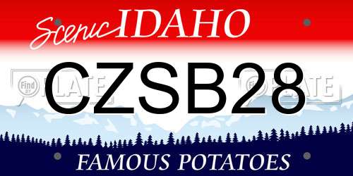 CZSB28 Idaho License Plate