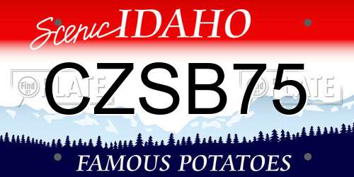 CZSB75 Idaho License Plate