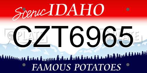 CZT6965 Idaho License Plate