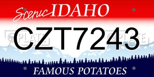 CZT7243 Idaho License Plate