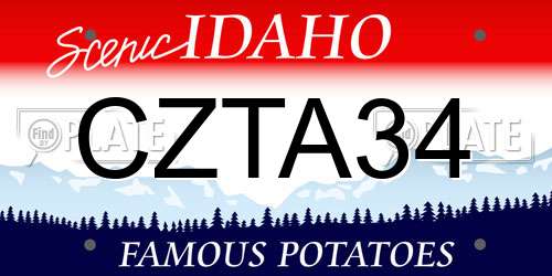CZTA34 Idaho License Plate