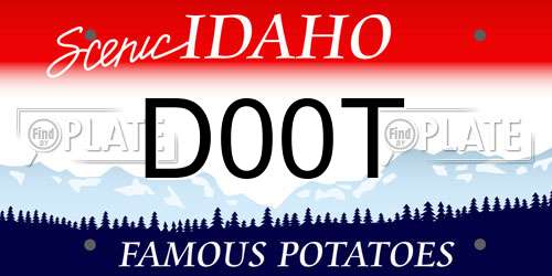 D00T Idaho License Plate