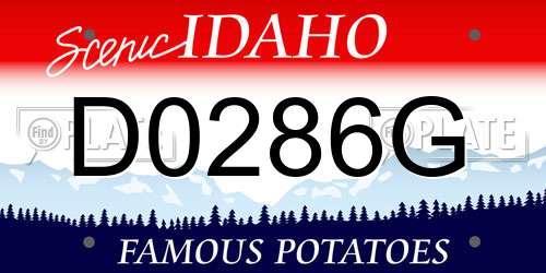 D0286G Idaho License Plate