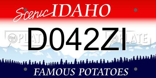 D042ZI Idaho License Plate