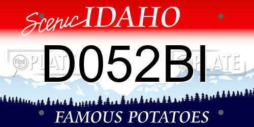 D052BI Idaho License Plate