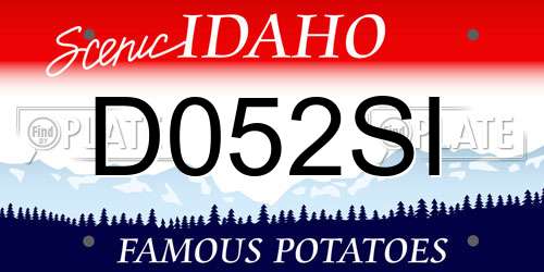 D052SI Idaho License Plate