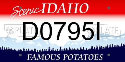 D0795I Idaho License Plate