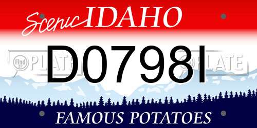 D0798I Idaho License Plate
