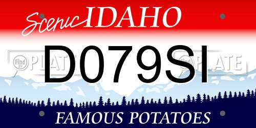 D079SI Idaho License Plate