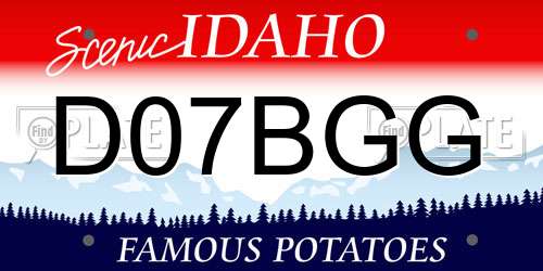 D07BGG Idaho License Plate