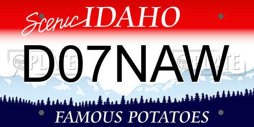 D07NAW Idaho License Plate